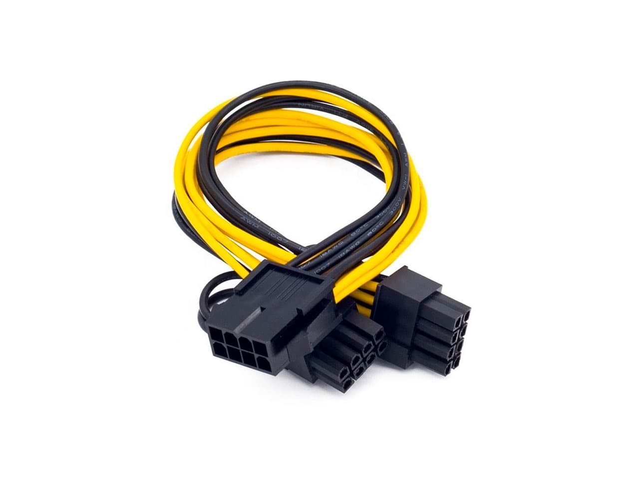 Adaptador de 8 pines CPU a 2 PCIe de 6+2 pines para placa video, ideal mineria