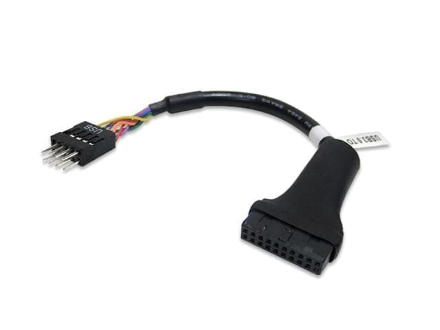 Cable adaptador USB 3.0 20 pines hembra a USB 2.0 9 pines macho