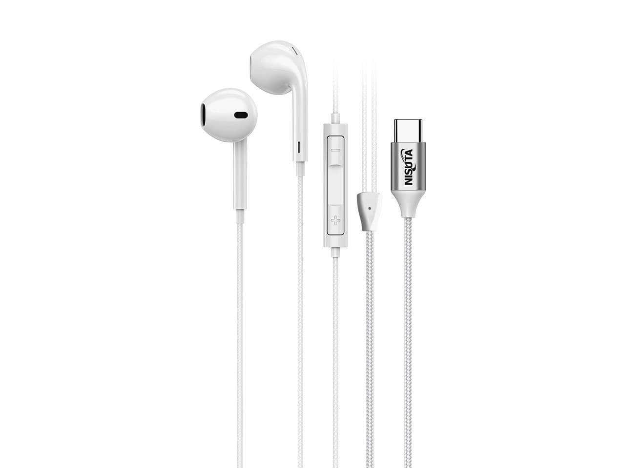 Auricular USB C in-ear con micrófono · Nisuta · In-ear