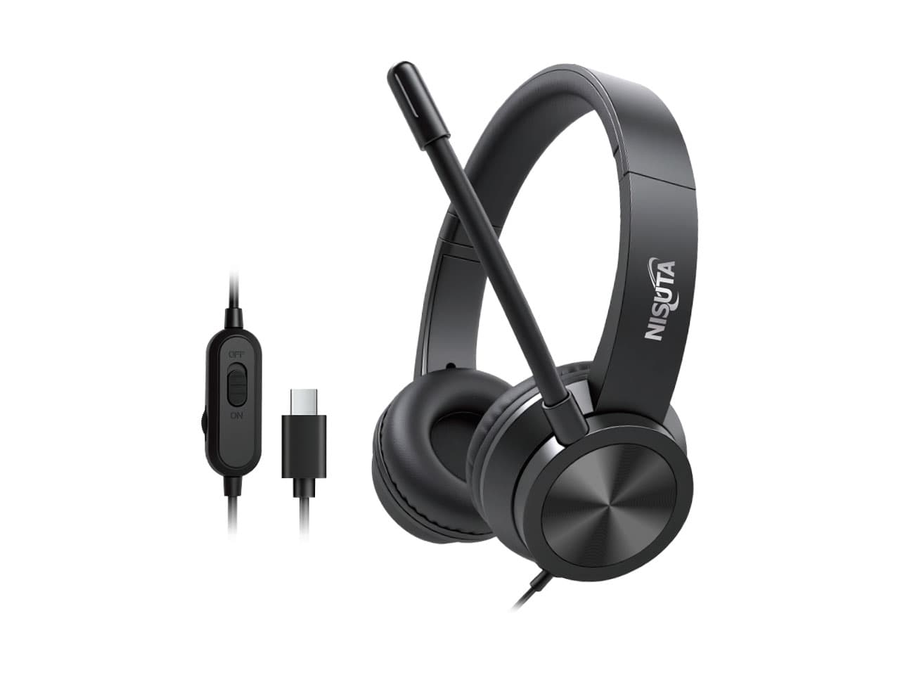 Auricular USB-C estilo vincha con micrófono