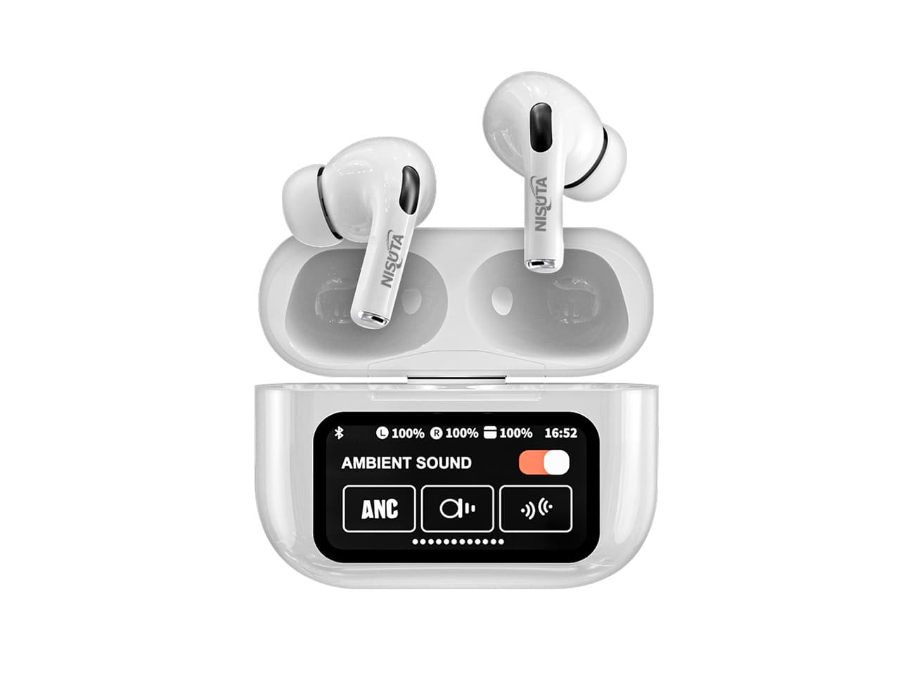 Auricular Bluetooth Earbuds ANC/ENC con cajita recargable tactil · Nisuta · Bluetooth