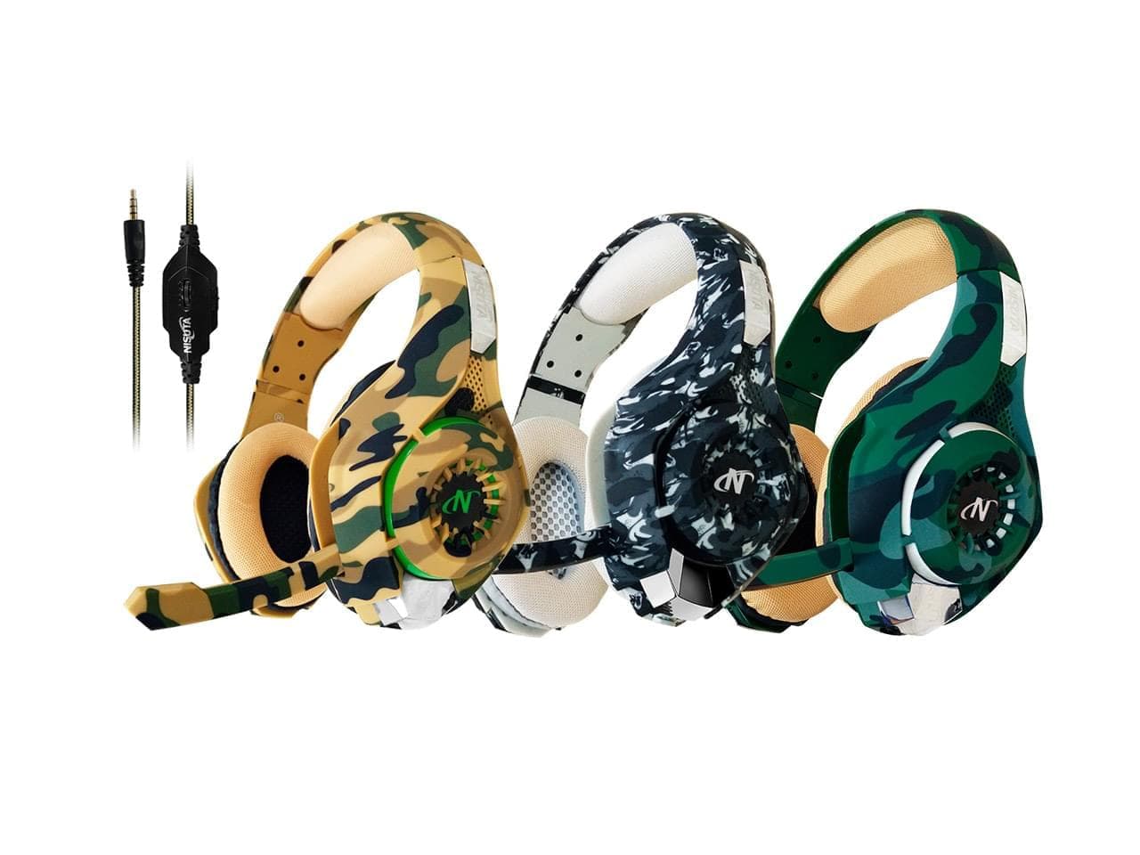 Auricular gaming PS4 camuflado vincha con microfono hurricane