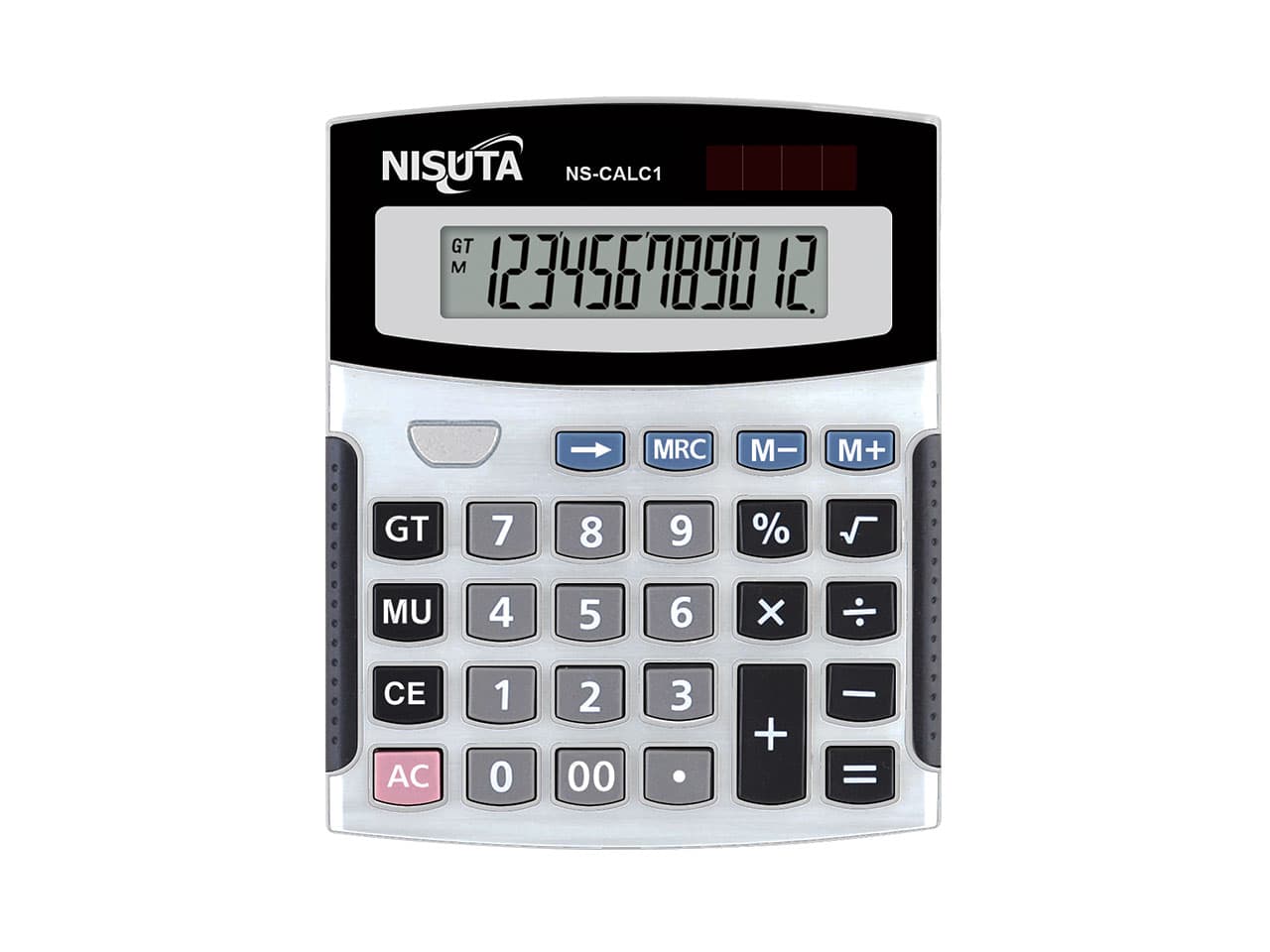 Calculadora digital 12 digitos a pilas o energia solar · Nisuta · General