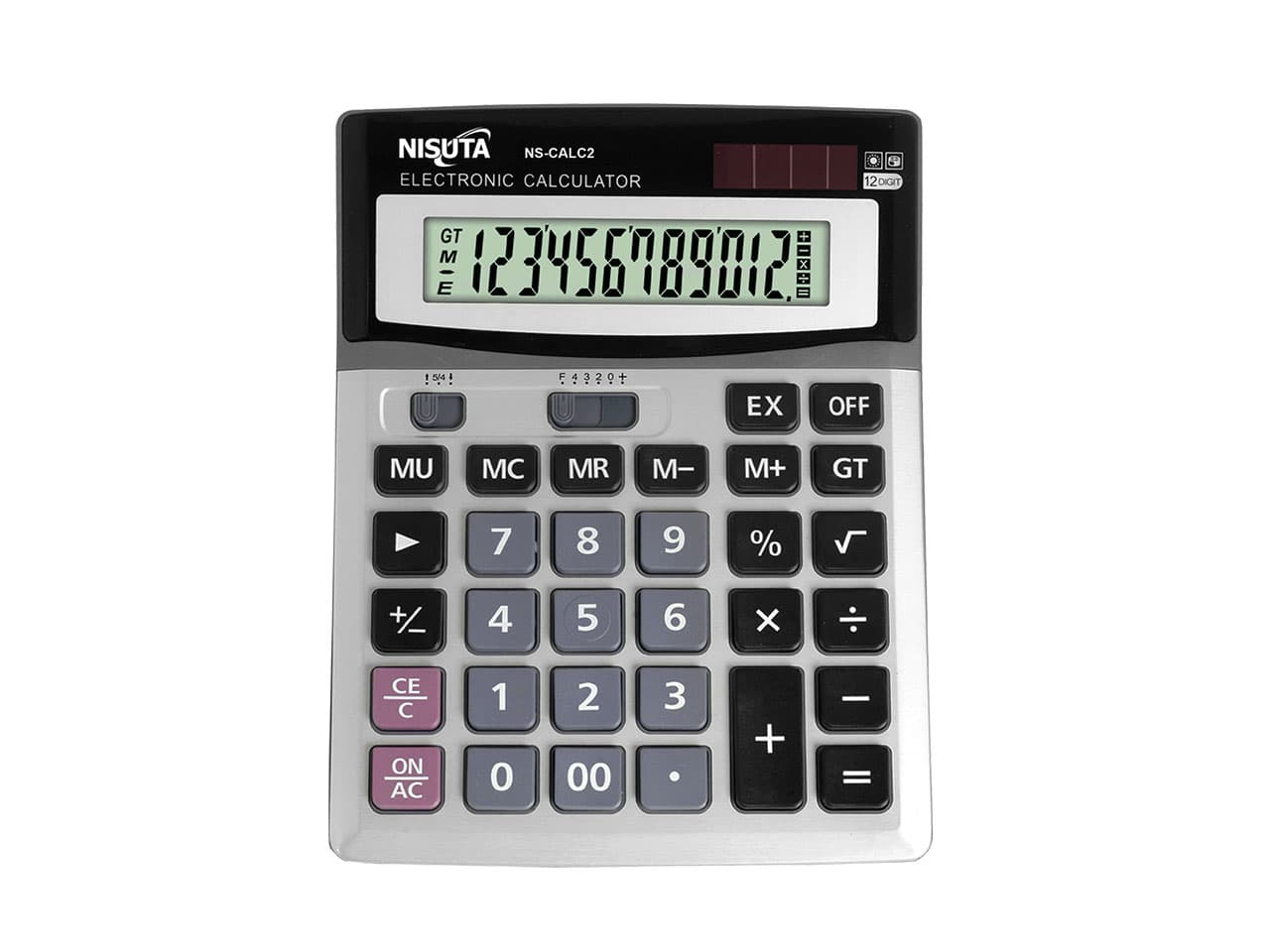 Calculadora digital 12 digitos a pilas o energia solar · Nisuta · General