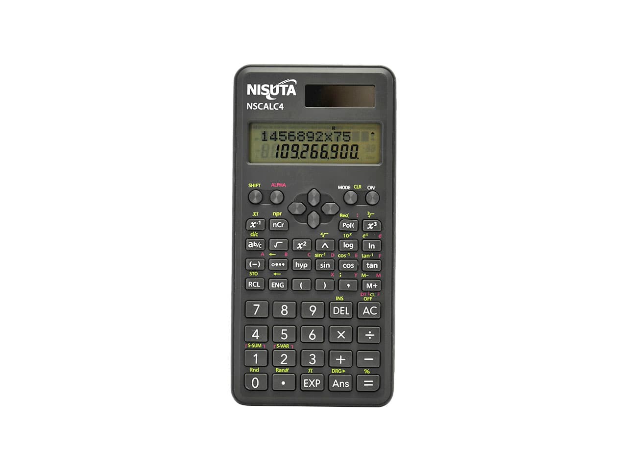 Calculadora científica solar de 10+2 digitos y 240 funciones · Nisuta · General