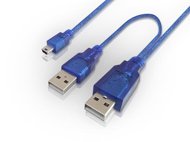 CABLE MINI USB 2.0 A 2 USB AM de 1 M