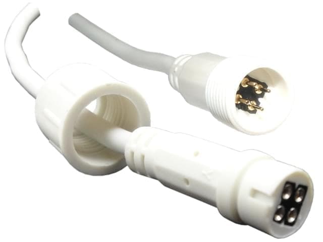 Cable alargue outdoor para leds 5m conector 4 pin M/H · Nisuta