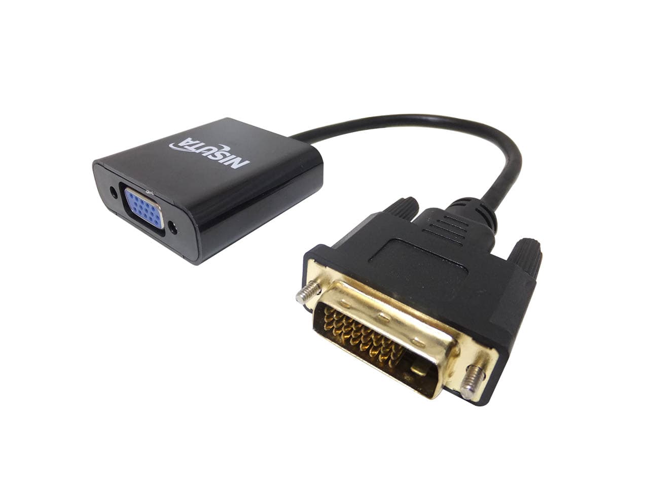 Conversor DVI-D 24+1 a VGA hembra con audio y alimentación