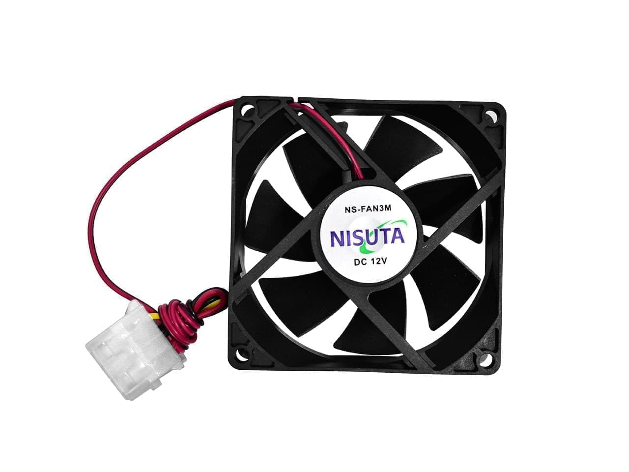 Fan 80X80X25 MM 12V, 4 pines molex, a buje