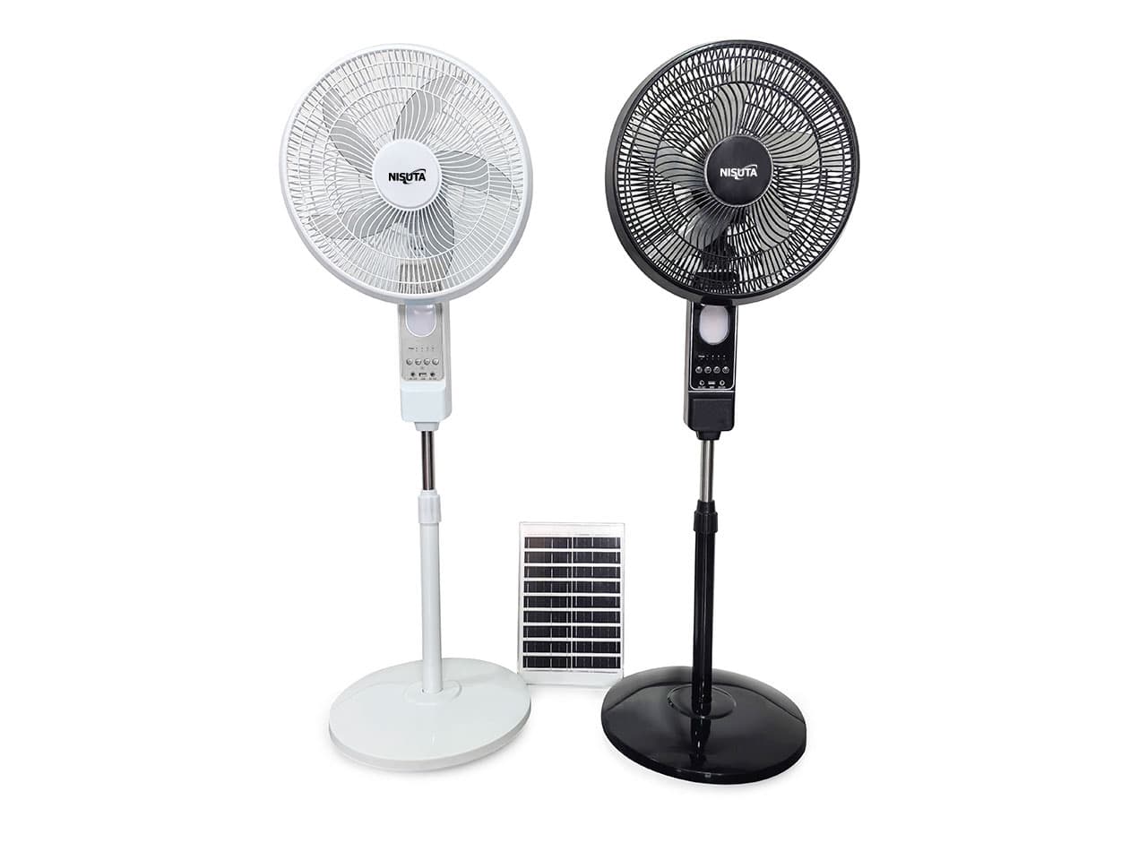 Ventilador de pie de 16" con carga solar, luces y batería recargable · Nisuta · Iluminación