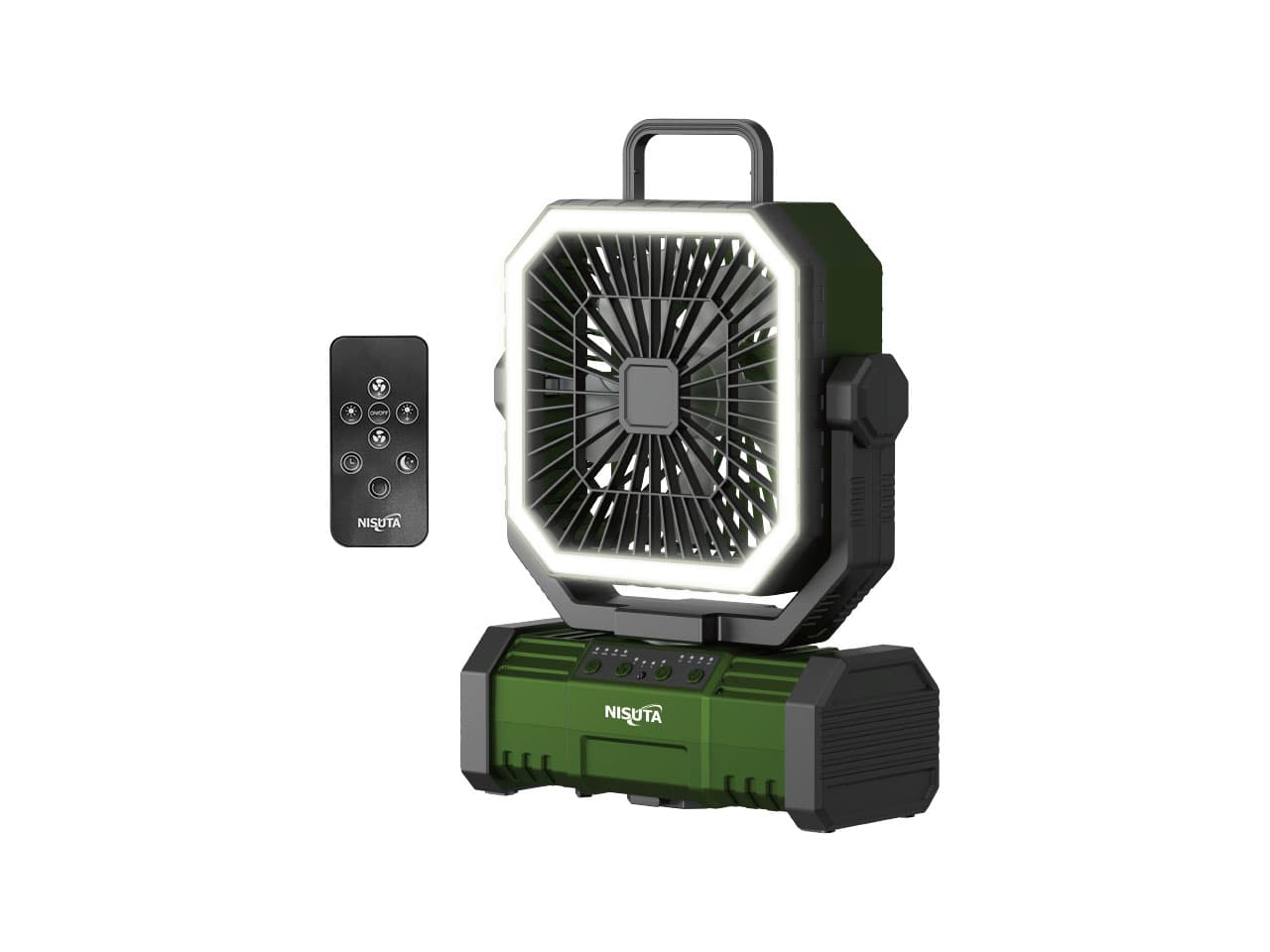 Ventilador portátil con oscilación y bateria recargable de 10000MAH · Nisuta · Ventilación