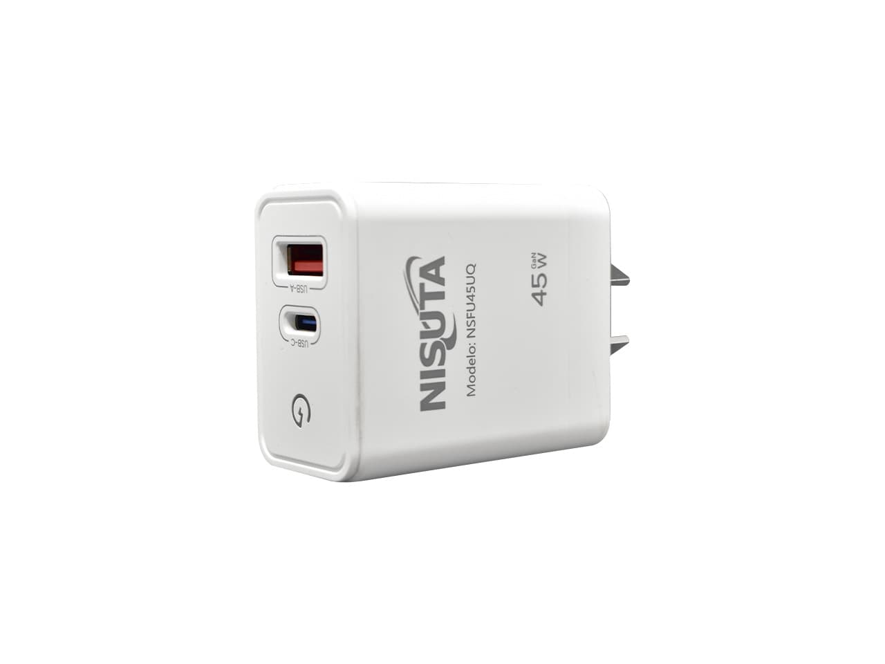 Fuente de alimentación de 1 puerto USB y 1 PD port 45W · Nisuta · Sin certificar
