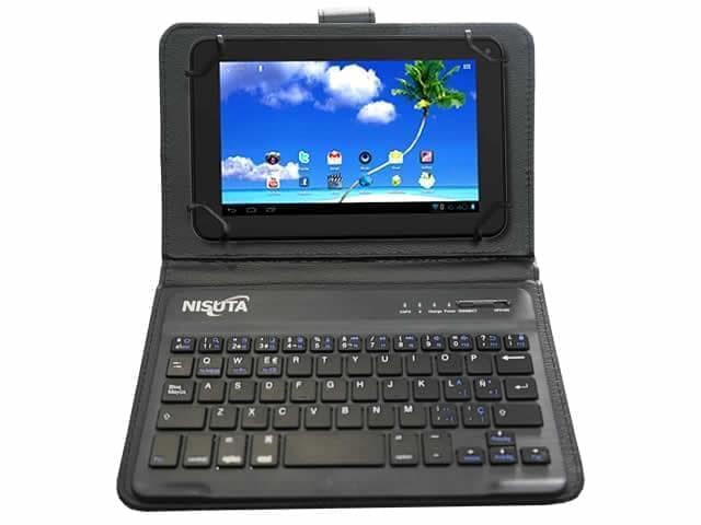 Funda para tablet 7"-8" con teclado bluetooth · Nisuta · Inalámbrico