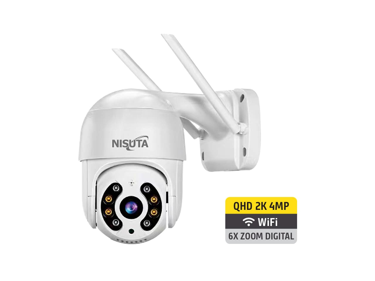 Camara IP wifi móvil exterior lente 4MP · Nisuta · Exterior