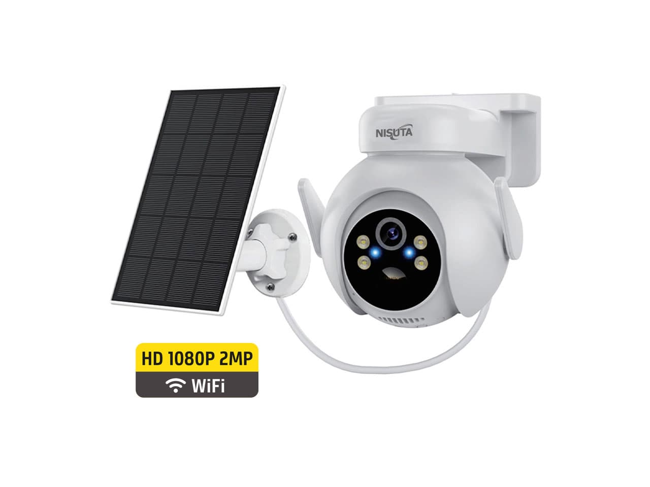 Camara IP wifi móvil exterior solar lente 2MP · Nisuta · Exterior