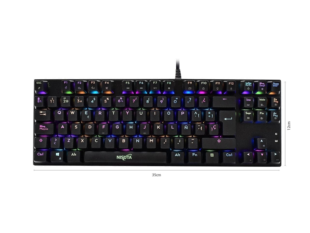 Teclado mecánico gamer RGB de 88 teclas con software · Nisuta · Mecánico