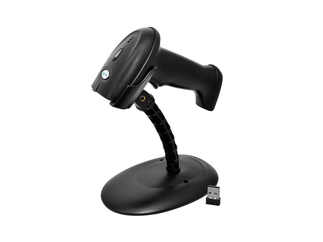 Lector de codigo de barras 1D y 2D via BT, Wifi y Cable, con base