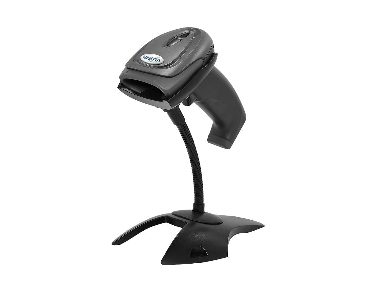 Lector de de barras de mano laser inalambrico con soporte · Nisuta