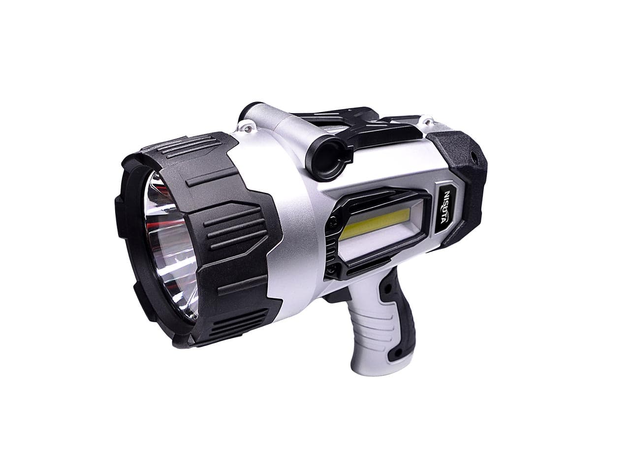 Linterna 10W recargable 5V con power bank, luz secundaria, apta exterior · Nisuta