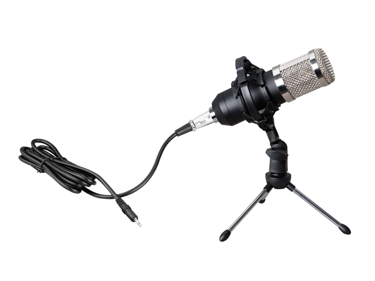 Micrófono 3.5mm condensador con soporte antivibración