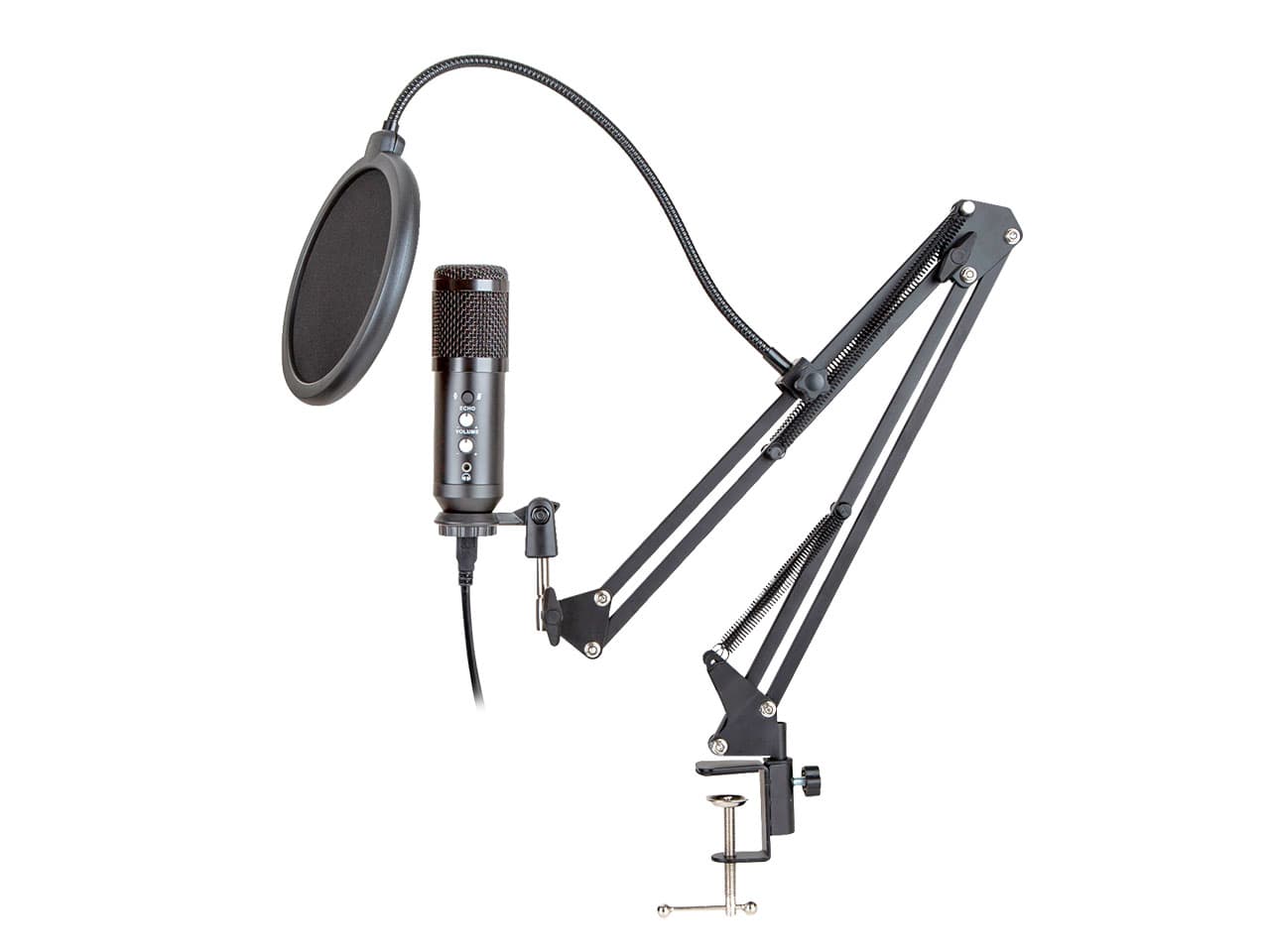 Micrófono USB con brazo metalico y soporte antivibración