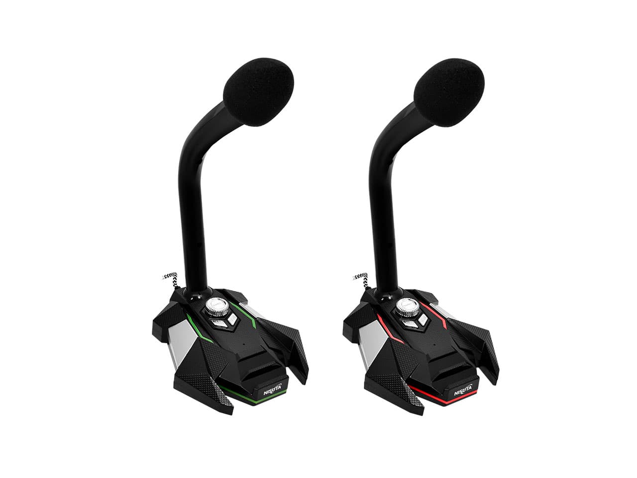 Microfono USB gaming con salida auricular, leds, bass, volumen