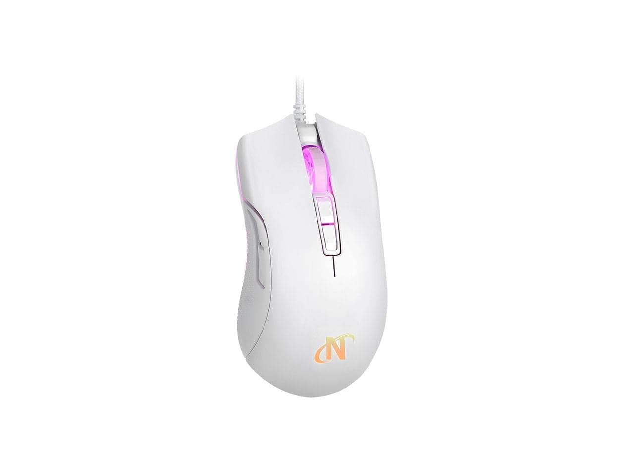 Mouse programable USB 7D+scroll con sensor Pixart 3325, Switch Omron, 10000DPI y leds RGB