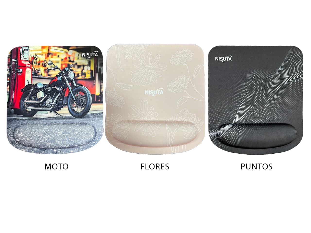 Mouse Pad 230x211x4mm ergonómico con apoya muñecas y diseño