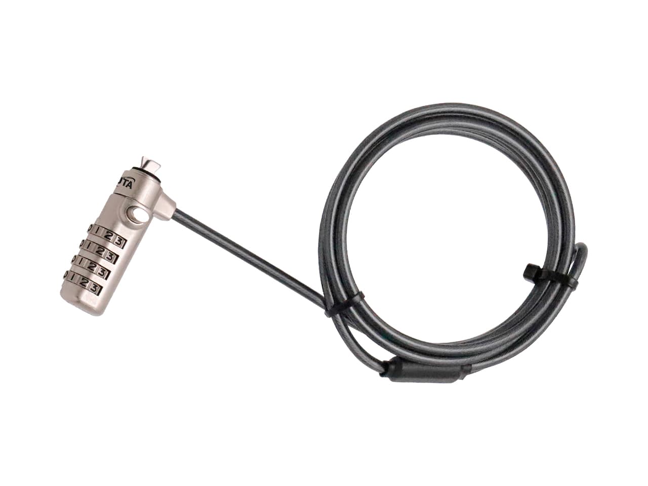 Cable de acero para notebook con clave de 1,5m traba Noble