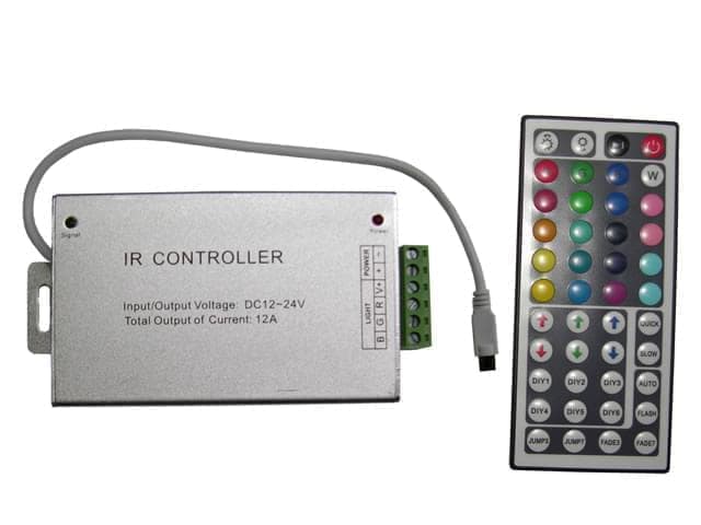 Controlador para led RGB 144w control remoto IR · Nisuta · Sin certificar