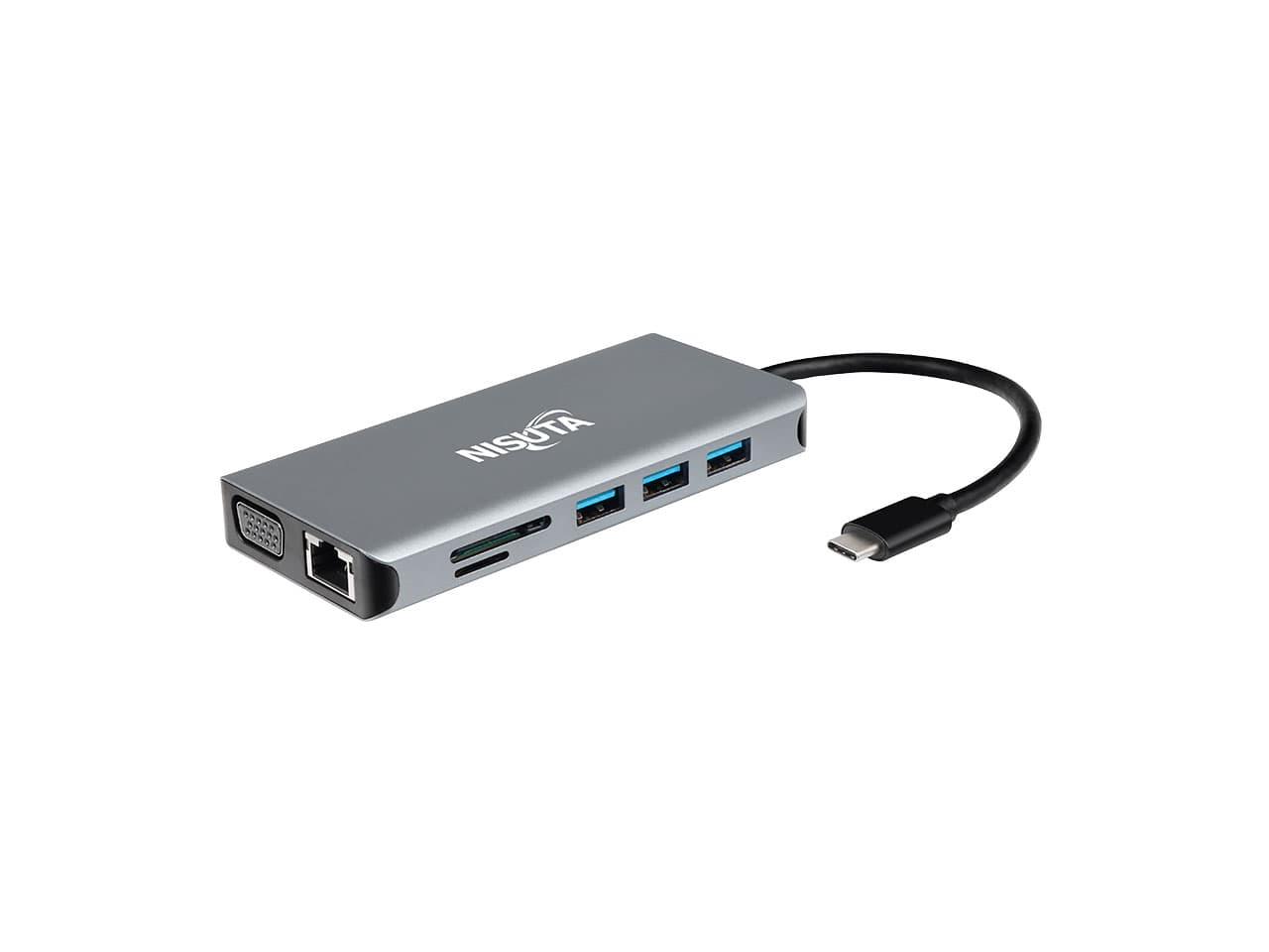 Docking USB C 3.1 a HDMI, VGA, Red, Hub USB, Audio, PD, lector tarjetas