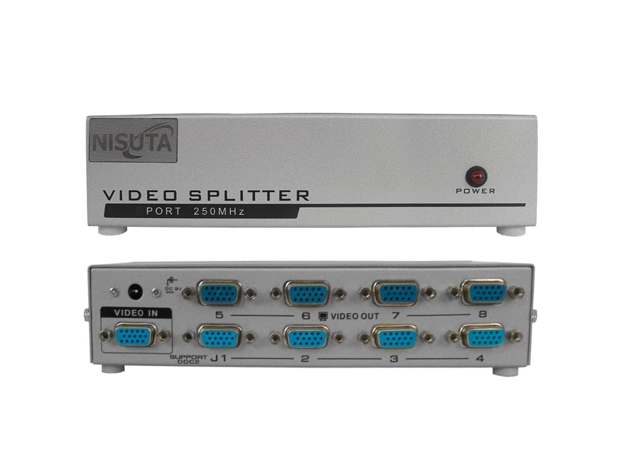 Splitter VGA de 8 puertos 250Mhz amplifica 65m
