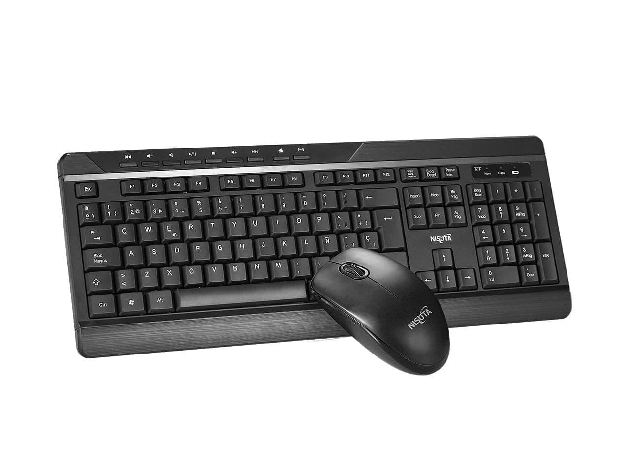 Combo teclado y mouse wireless USB con 13 teclas multimedia