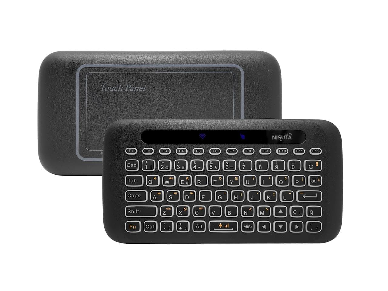 Teclado wireless retroiluminado mini con pad ideal smart TV