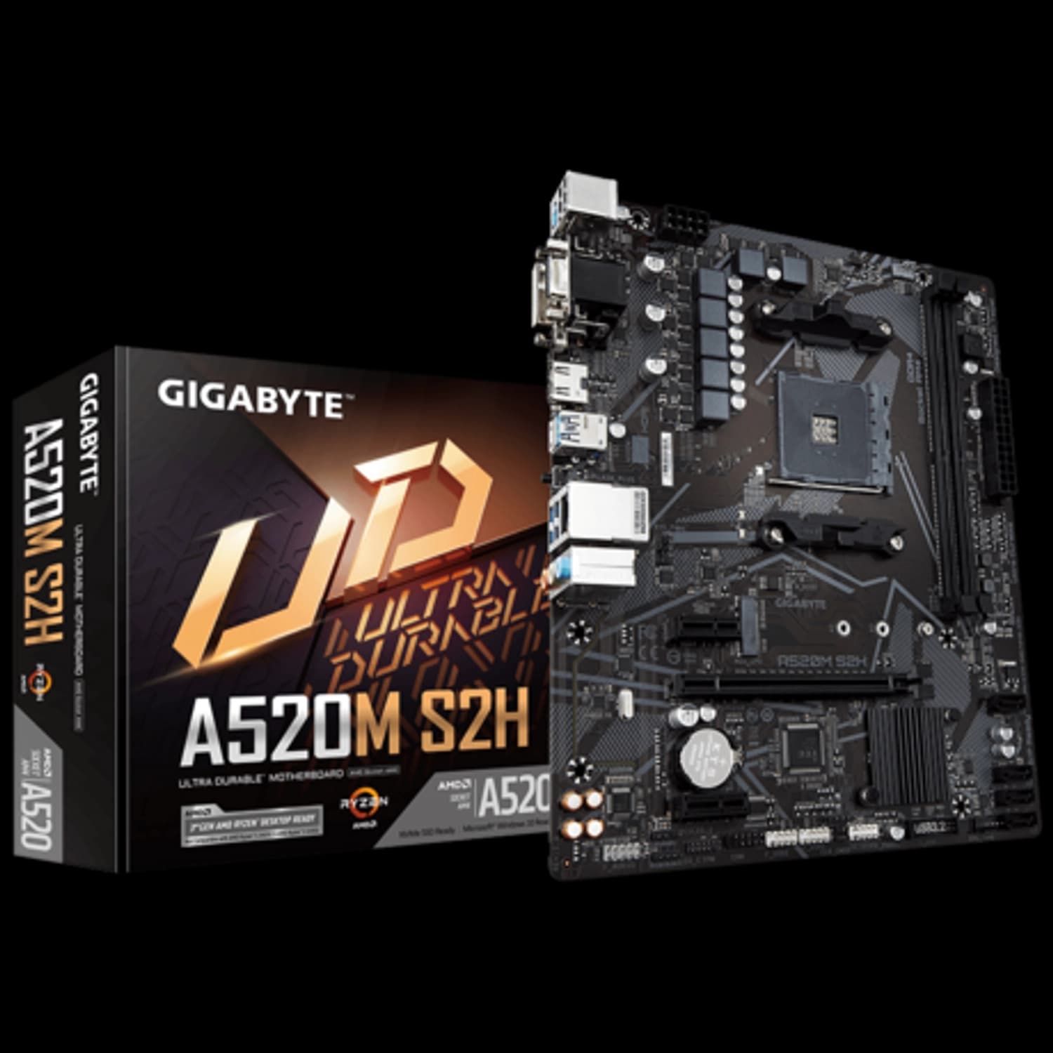 Motherboard GIGABYTE A520M S2H Ultra Durable AM4 DDR4 · Gigabyte · AMD AM4
