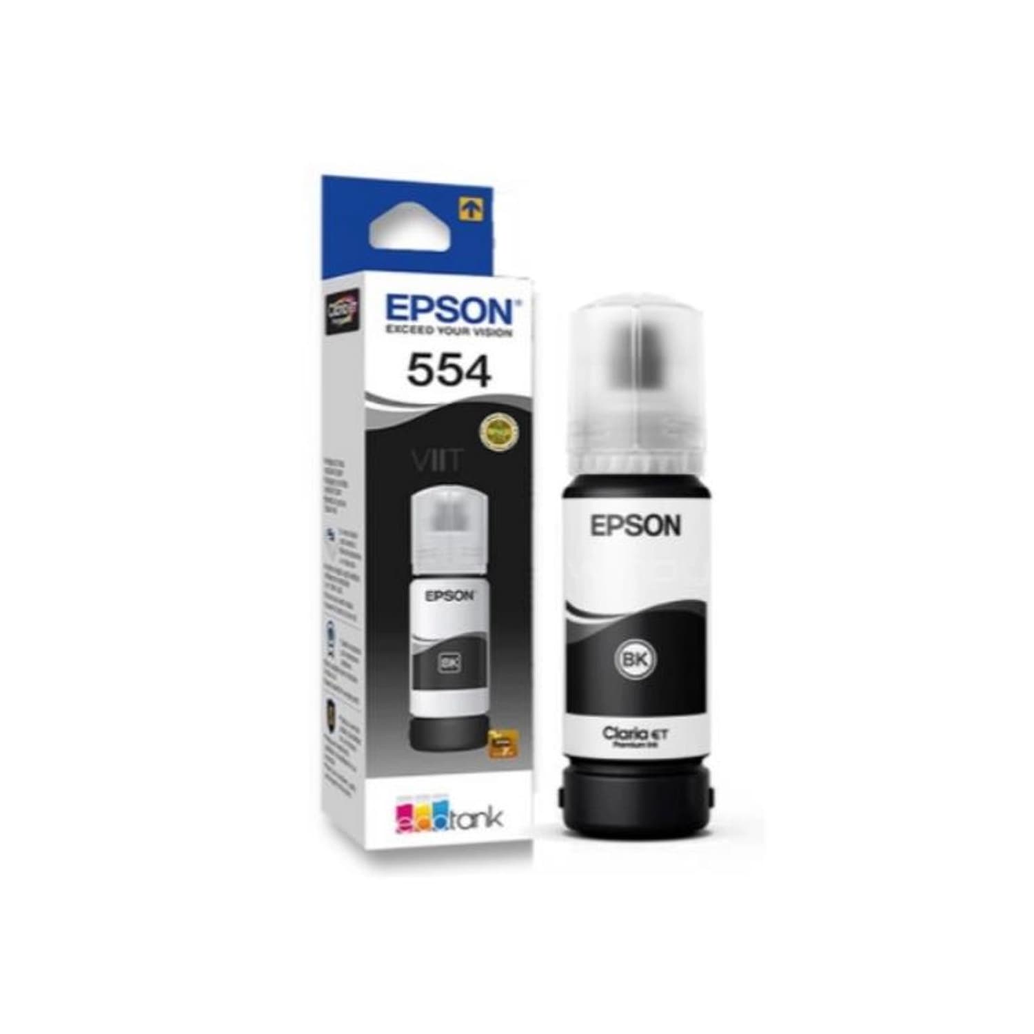 Botella de Tinta Epson 554 Negra Mate · Epson · General