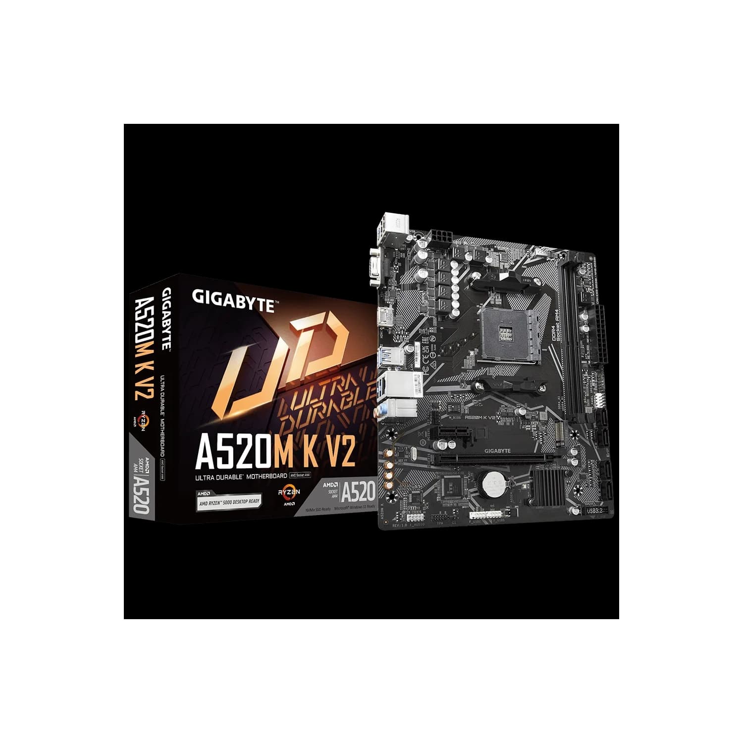 Motherboard GIGABYTE A520M K V2 AM4 DDR4 · Gigabyte · AMD AM4