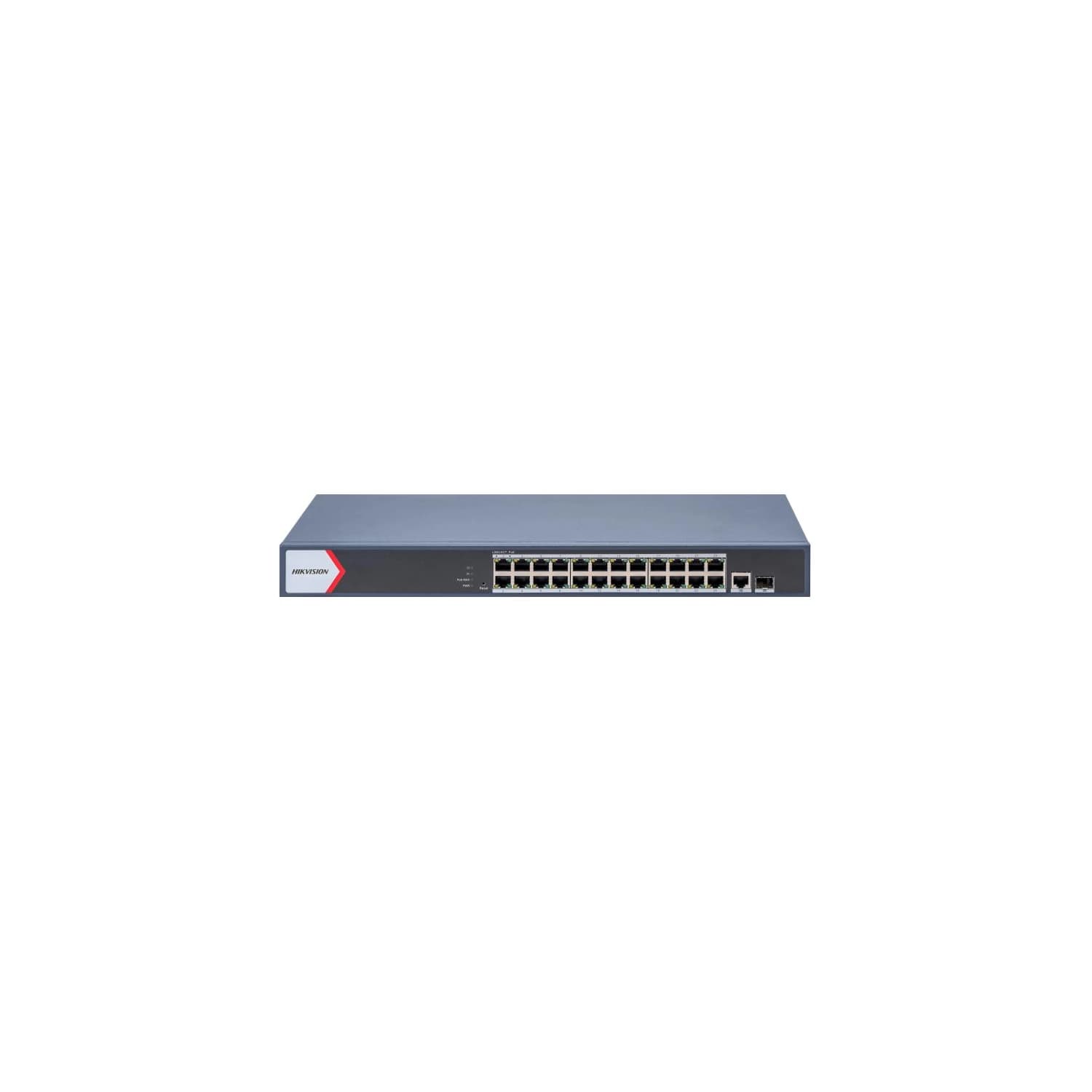 Switch Hikvision 24 puertos Gig POE 1 RJ45 1 Opt · Hikvision · Switches