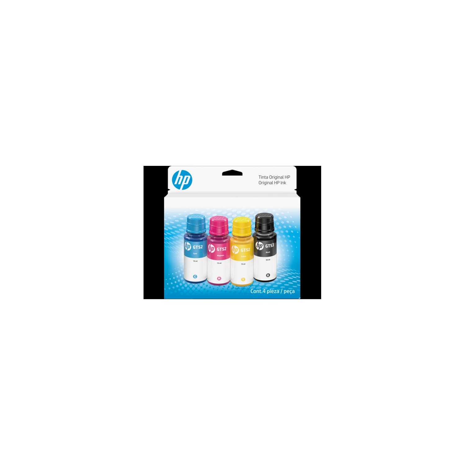 Botella de tinta HP GT53/GT52 Negra Cian Magenta Amarilla Pack de 4 · HP