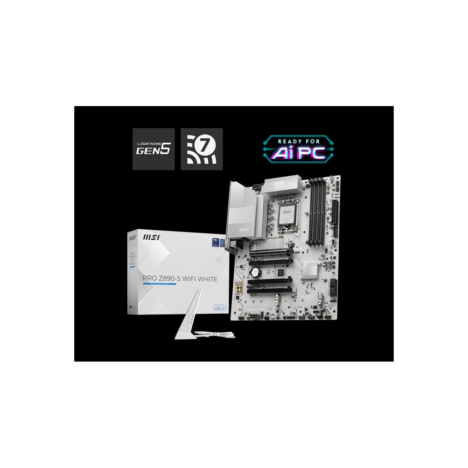 Motherboard MSI PRO Z890-S WIFI WHITE LGA1851 DDR5 · MSI · Intel 1851