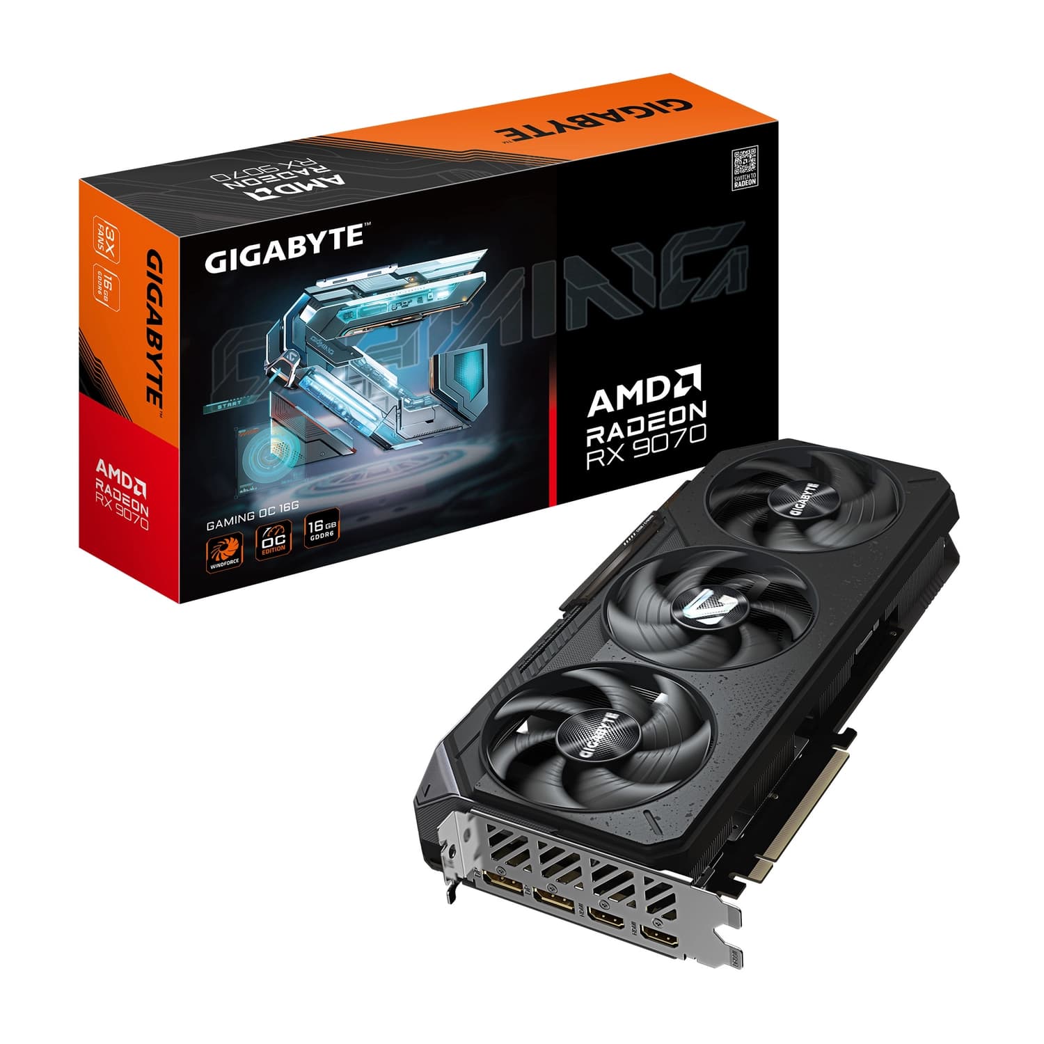 Placa de Video GIGABYTE AMD Radeon RX 9070 GAMING OC 16GB · Gigabyte · AMD Radeon RX