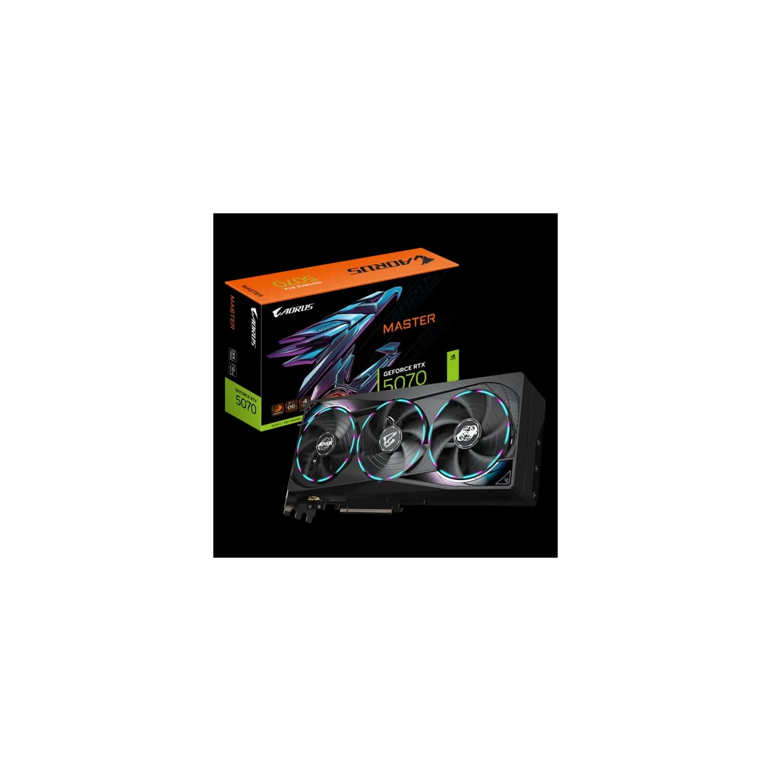 Placa de Video GIGABYTE AORUS GeForce RTX 5070 MASTER 12G · Gigabyte · NVIDIA RTX