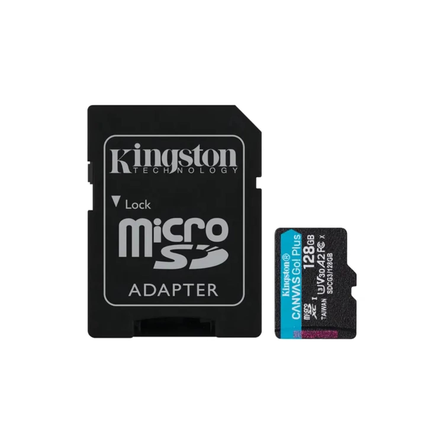 Tarjeta de Memoria KINGSTON Canvas Go Plus Gen4 MicroSDXC 128GB UHS-I U3 V30 200MB/s c/adaptador · Kingston · General