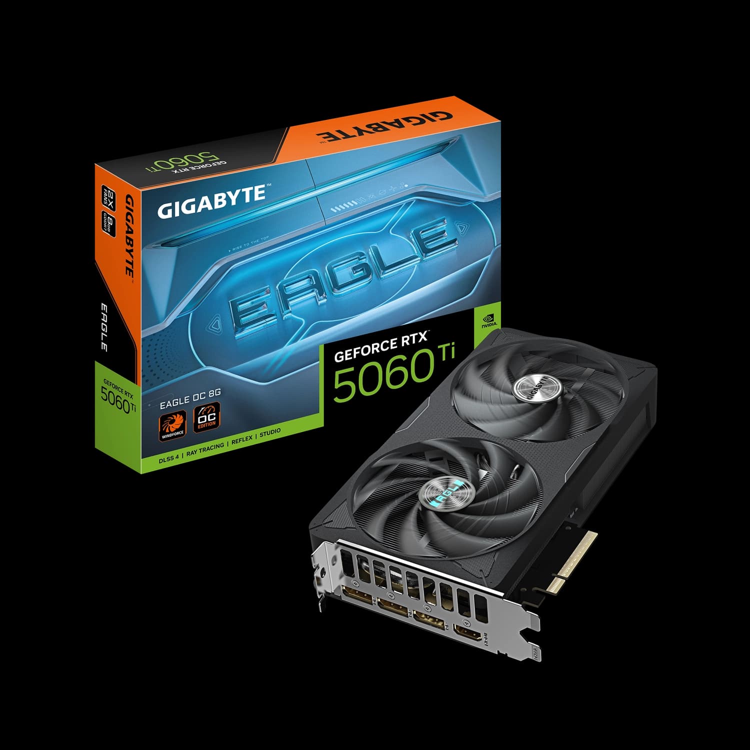 Placa de Video GIGABYTE NVIDIA GeForce RTX 5060 Ti EAGLE OC 8G · Gigabyte · NVIDIA RTX