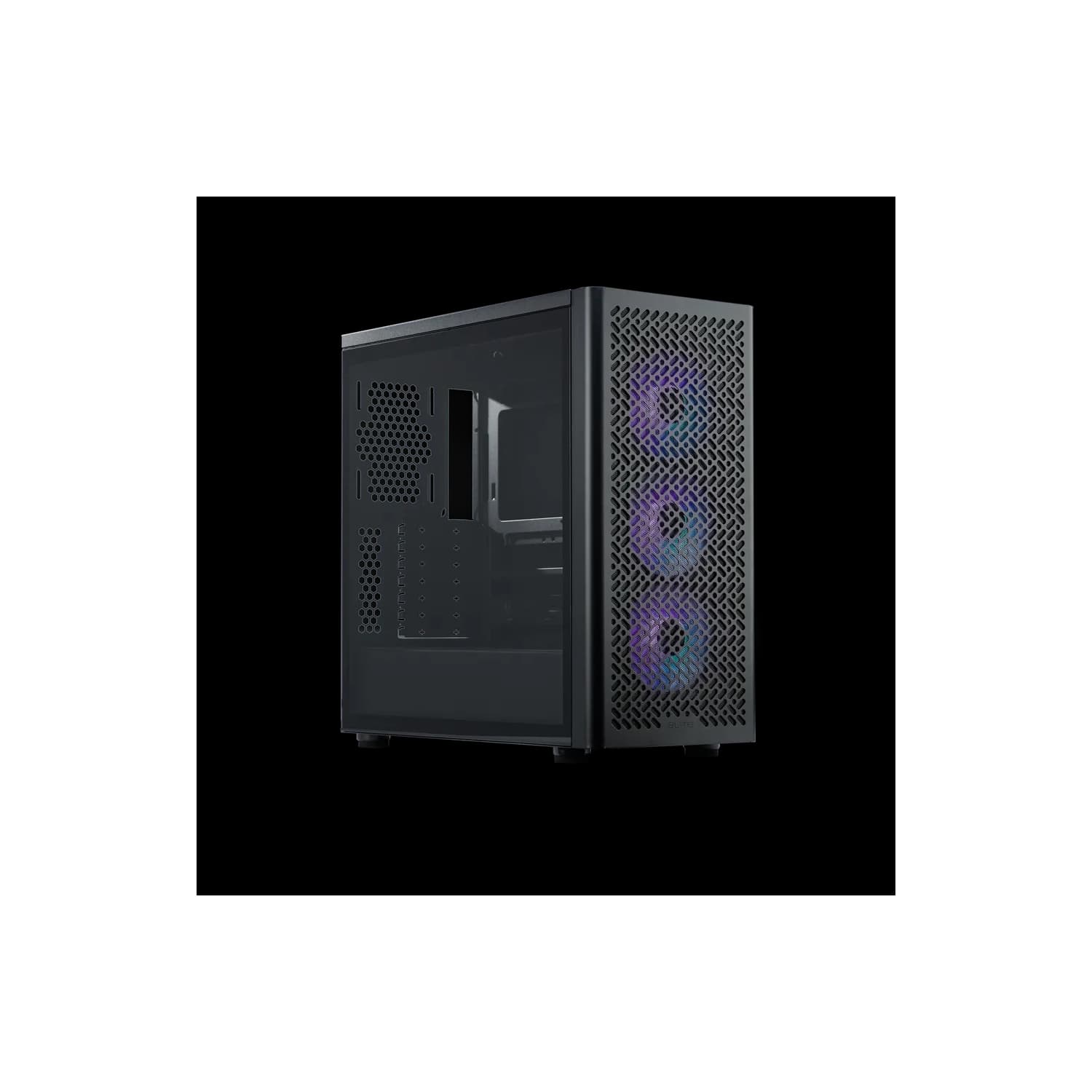 Gabinete Cooler Master Elite 502 Mid Tower 3 Fans ARGB Tempered Glass Black s/Fuente · CoolerMaster · General