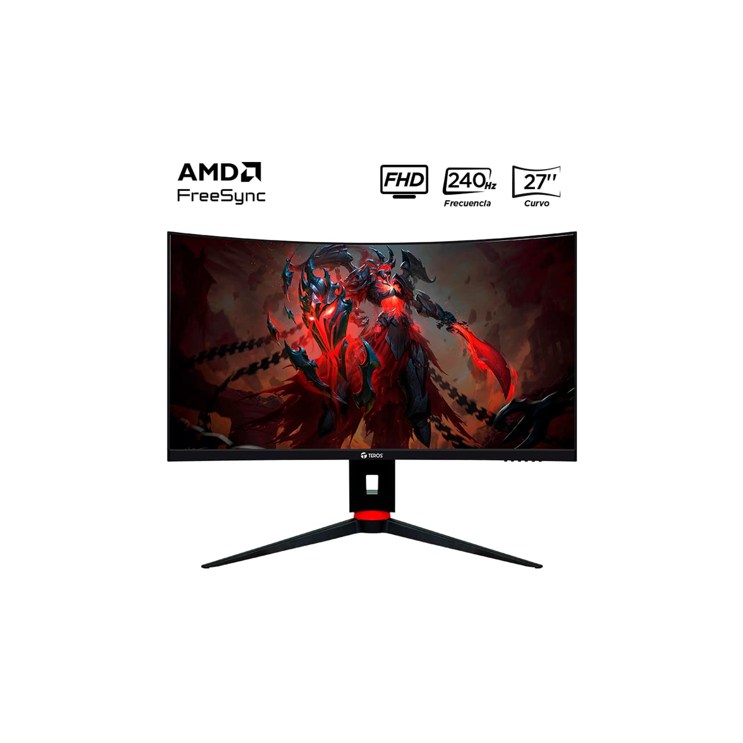 Monitor Teros TE-2764G Gaming 27" Curvo VA FHD (1920 x 1080) 240Hz 1ms · Teros · Gamer alta tasa