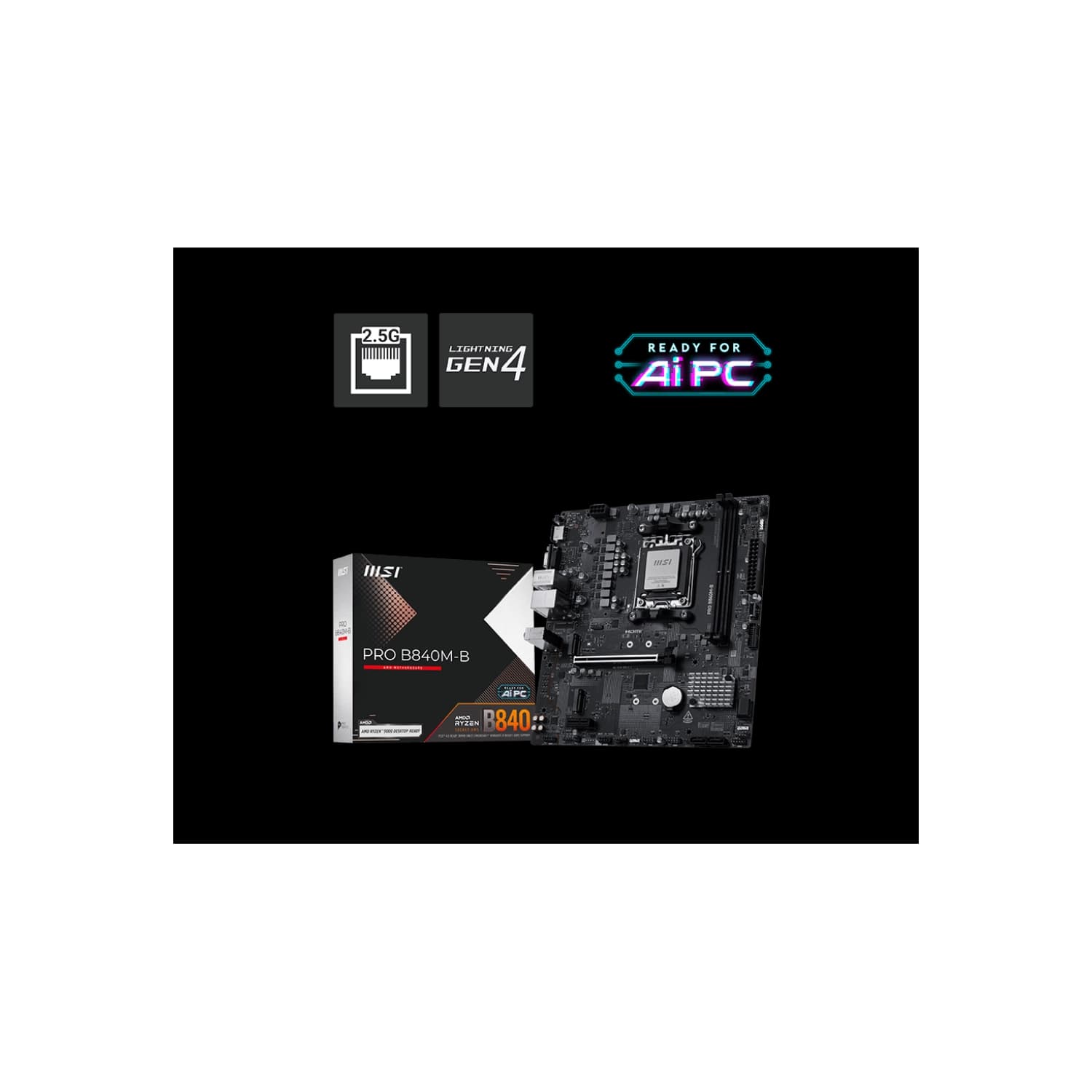 Motherboard MSI PRO B840M-B AM5 DDR5 · MSI · AMD AM5