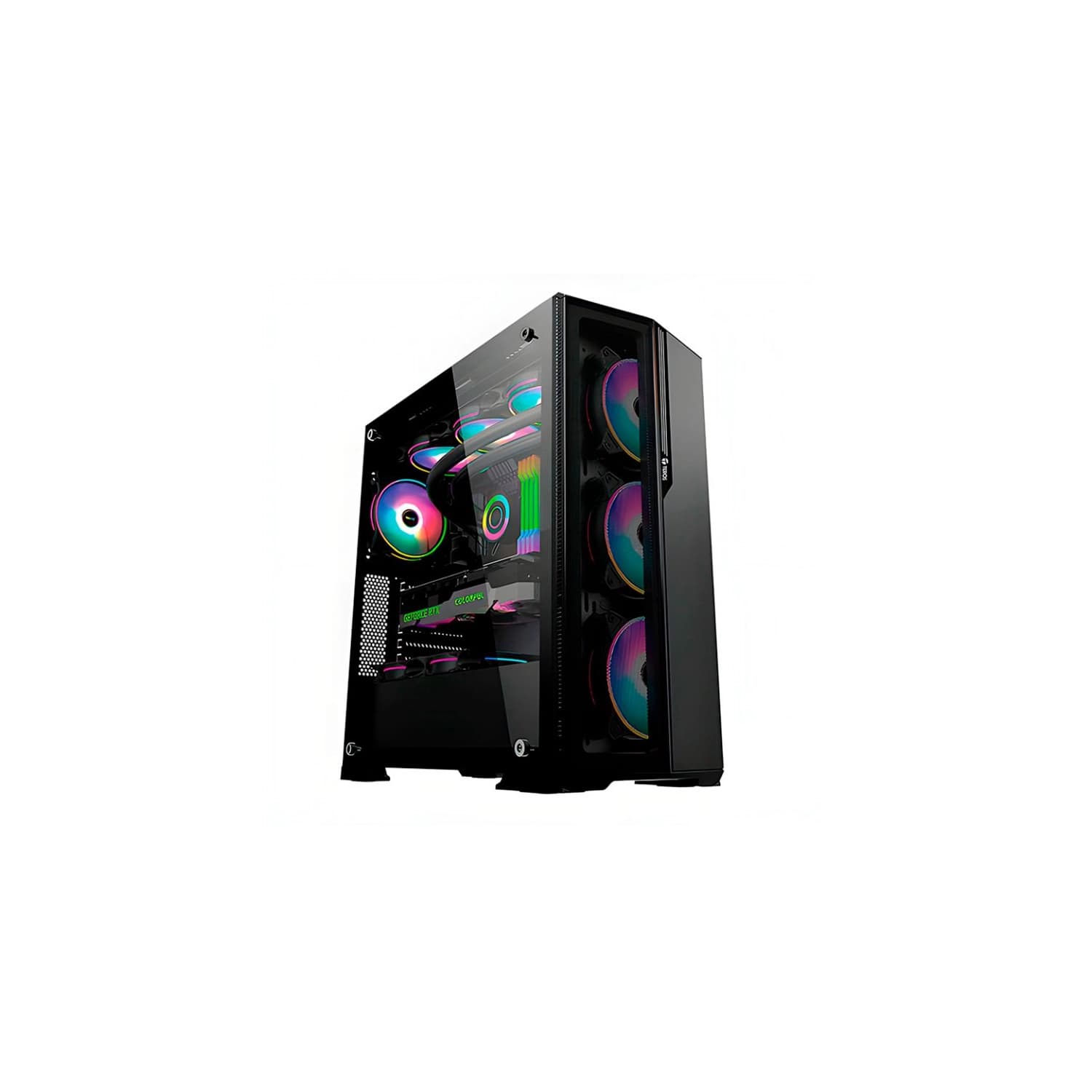 Gabinete Teros TE-1175N Gaming Mid Tower 4 Fans ARGB s/fuente · Teros