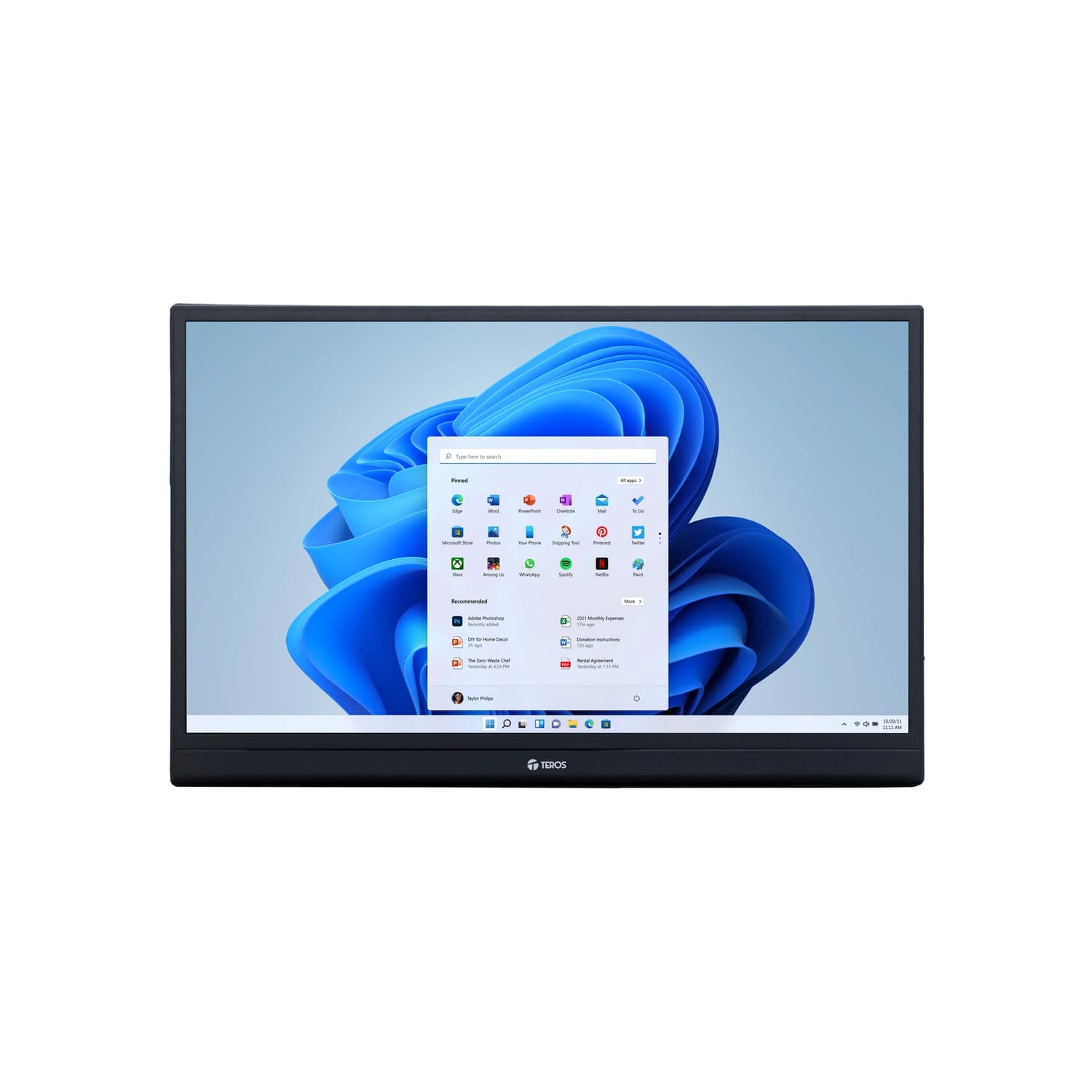 Monitor Portatil Teros TE-1501S 15.6" Plano IPS FHD (1920 x 1080) 60Hz USB · Teros