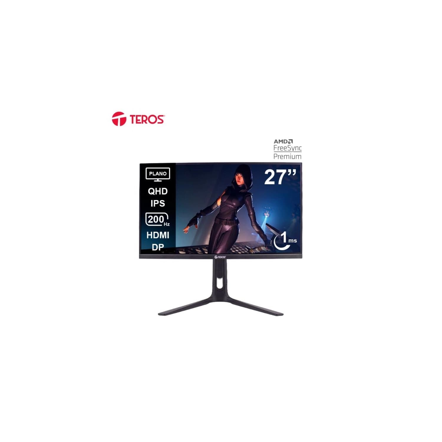 Monitor Teros TE-2754G Gaming 27" Plano IPS QHD (2560x1440) 200Hz 1ms · Teros · Gamer alta tasa